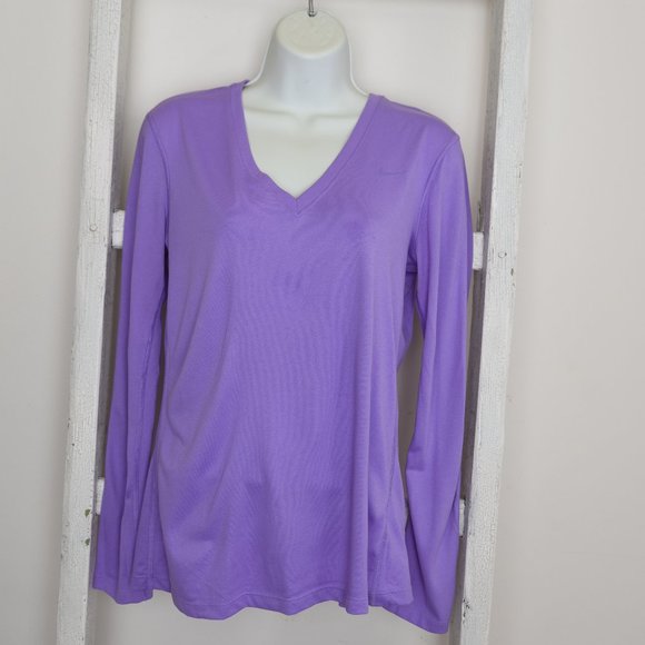 Nike Tops - Nike Purple Dri-Fit Long Sleeve Tee Regular Fit